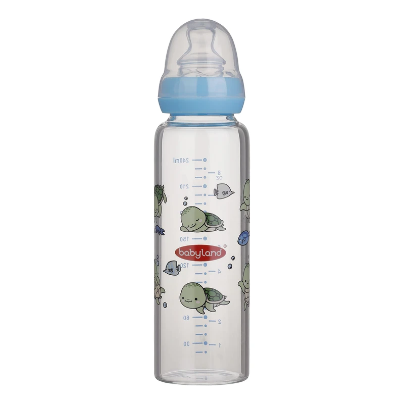 شیشه شیر بیبی لند مدل کلاسیک ارتودنسی کد 05462-pp گنجایش 240 میلی لیتر 