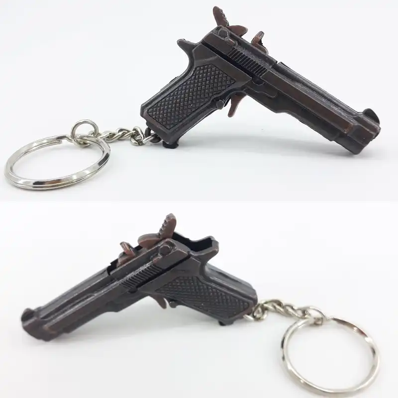 جاکلیدی دنیای سرگرمی های کمیاب مدل تفنگ فلزی مینیاتوری طرح کلت