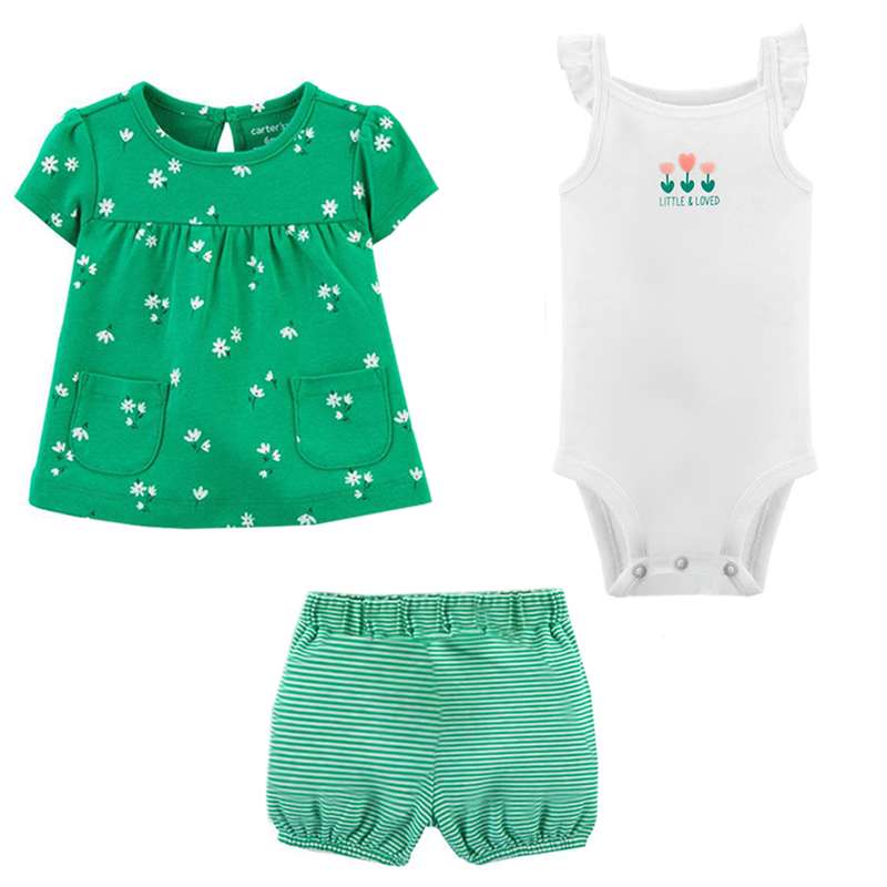 ست 3 تکه لباس نوزادی کارترز مدل 1814