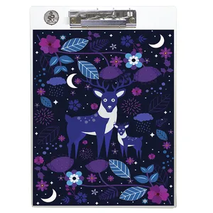 تخته شاسی طه چوب  مدل Deer at nightl01 سایز A4