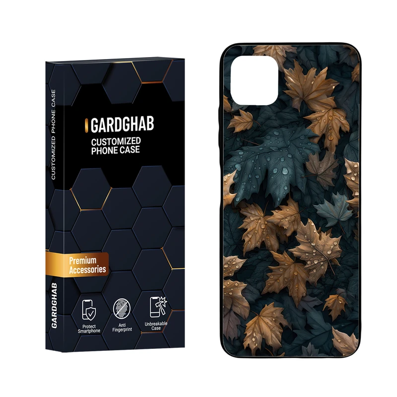 کاور گارد قاب مدل دور ژله ای برگ مناسب برای گوشی موبایل سامسونگ Galaxy A22 5G