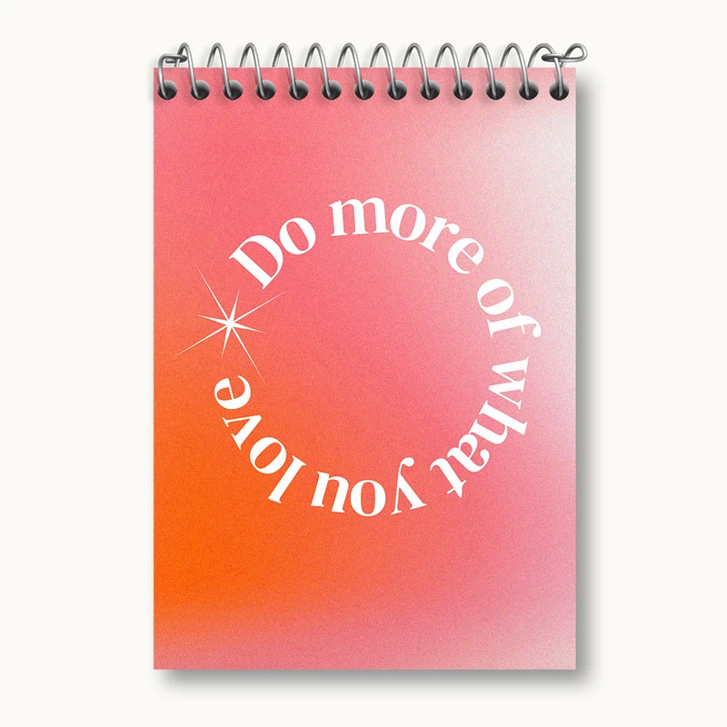 دفتر یادداشت 50 برگ خندالو طرح Do More Of What You Love کد N2349