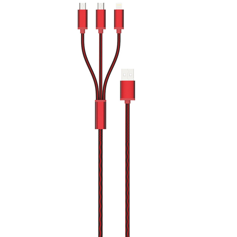 کابل تبدیل USB به لایتنینگ/microUSB امی مدل MY-447 طول 1.2 متر