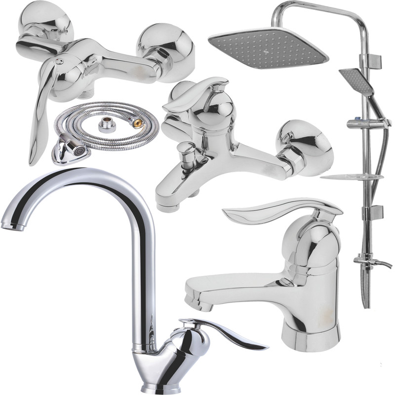 ست شیرآلات های پلاس مدل رونا OX385 مجموعه 6 عددی