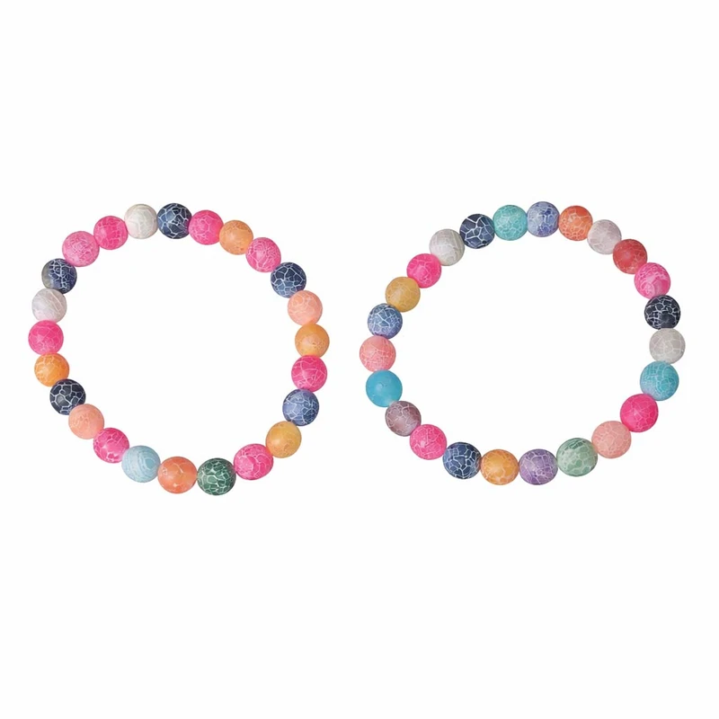 دستبد سنگی زنانه مدل کراکل بسته 2 عددی