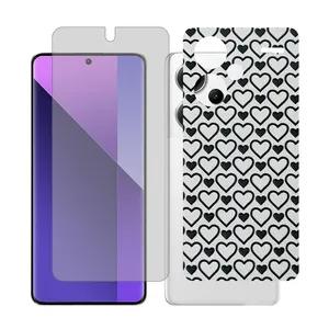 Glass Together model transparent Screen Protector Suitable for Xiaomi Redmi Note 13 Pro Plus Mobile Phone with Back cover sticker