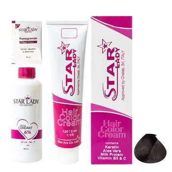کیت رنگ استارلیدی سری Ash مدل Dark Ash Brown شماره 3.1