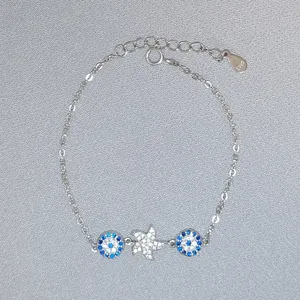 دستبند نقره زنانه مدل چشم نظر