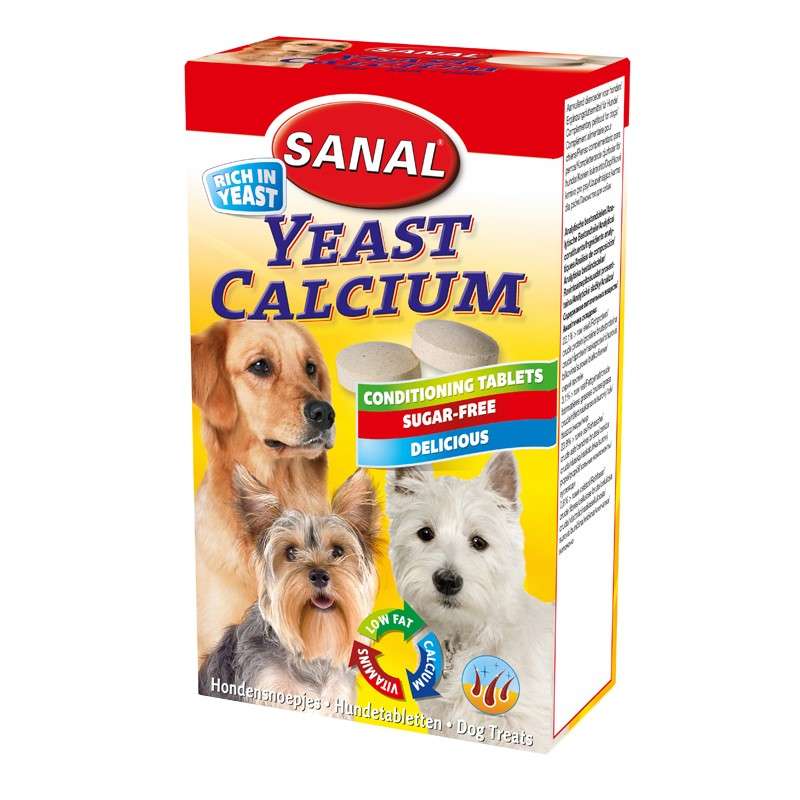 تشویقی مخمر و کلسیم سگ سانال مدل Yeast Calcium وزن 100 گرم