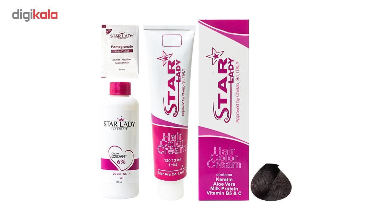 کیت رنگ استارلیدی سری Ash مدل Dark Ash Brown شماره 3.1 main 1 1
