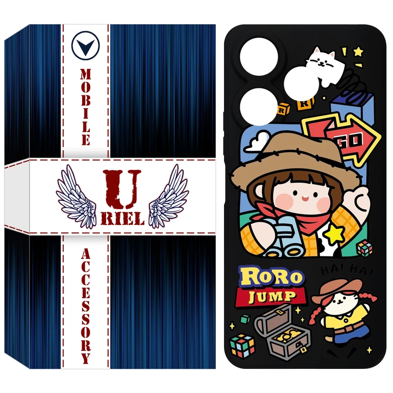 کاور یوریل مدل KSH کد 29 طرح دختر خوشحال مناسب برای گوشی موبایل شیائومی Redmi 13x