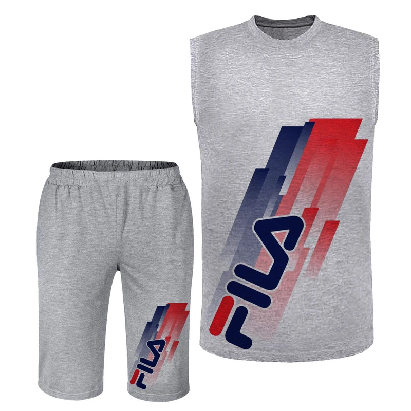 ست تاپ و شلوارک مردانه مدل A301 رنگ
طوسی