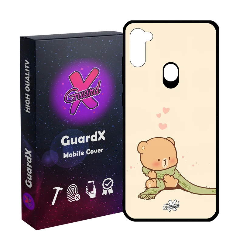 کاور گارد ایکس طرح خرس 1 مدل Glass10488 مناسب برای گوشی موبایل سامسونگ Galaxy A11/M11