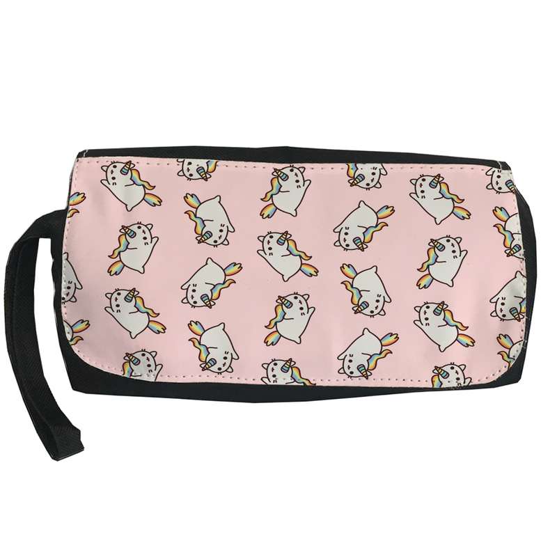 کیف لوازم آرایش دخترانه طرح یونیکورن کد Lu19