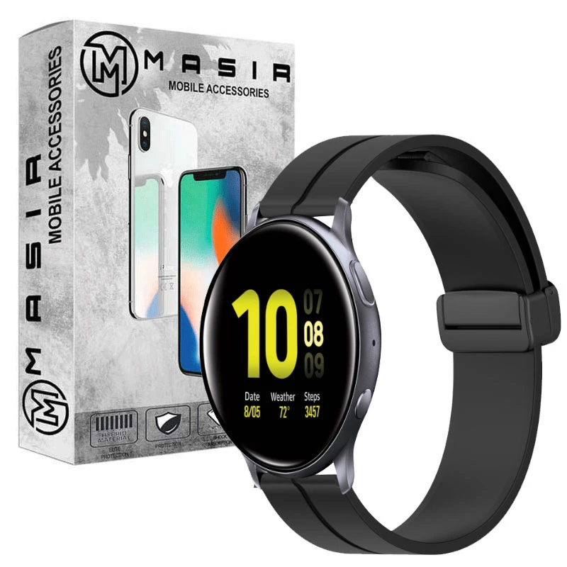 بند مسیر مدل Silicone Magnetic مناسب برای ساعت هوشمند سامسونگ Galaxy Watch Active 2 44mm