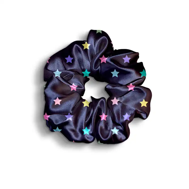 کش مو زنانه مدل اسکرانچی طرح ستاره کیوت