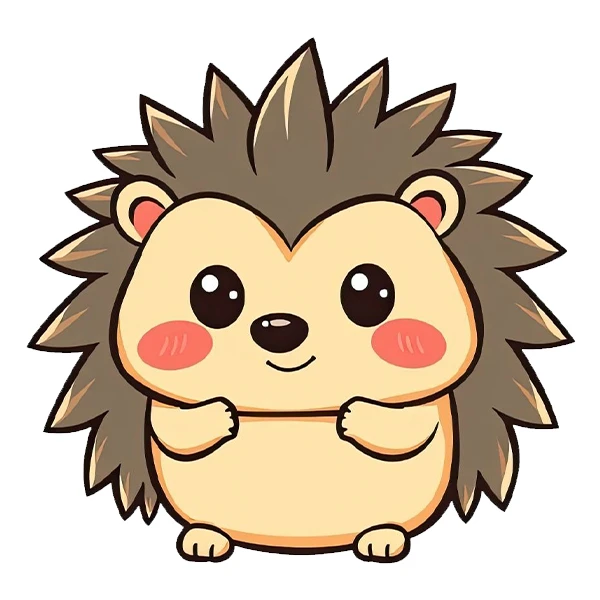 استیکر پارچه و لباس پاد آفرین طرح کارتونی جوجه تیغی کد 5507