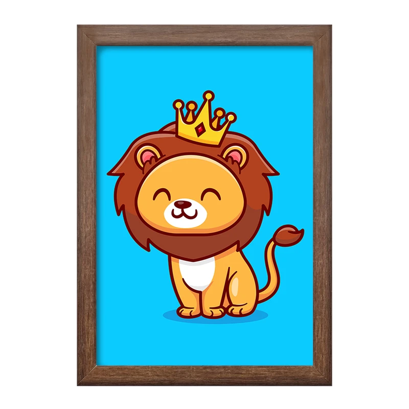 تابلو خندالو طرح حیوانات بامزه شیر کد 25402