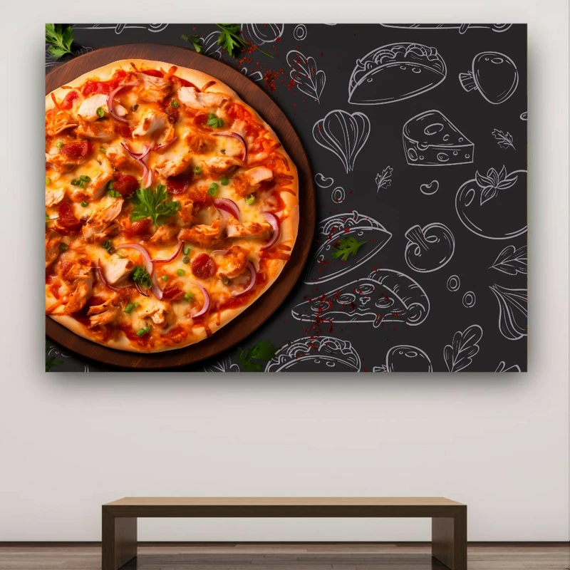 پوستر طرح مخمل پیتزا مدل پیتزای ایتالیایی کد FP104611