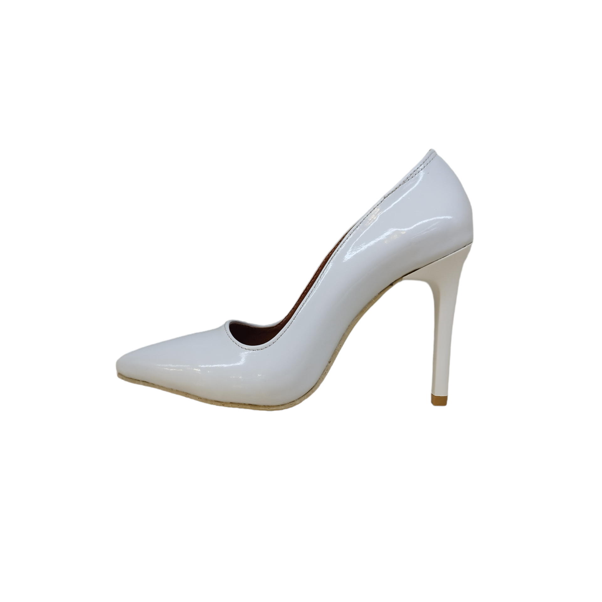 کفش زنانه مدل استلتو فرهاد ورنی رنگ سفید -  - 1