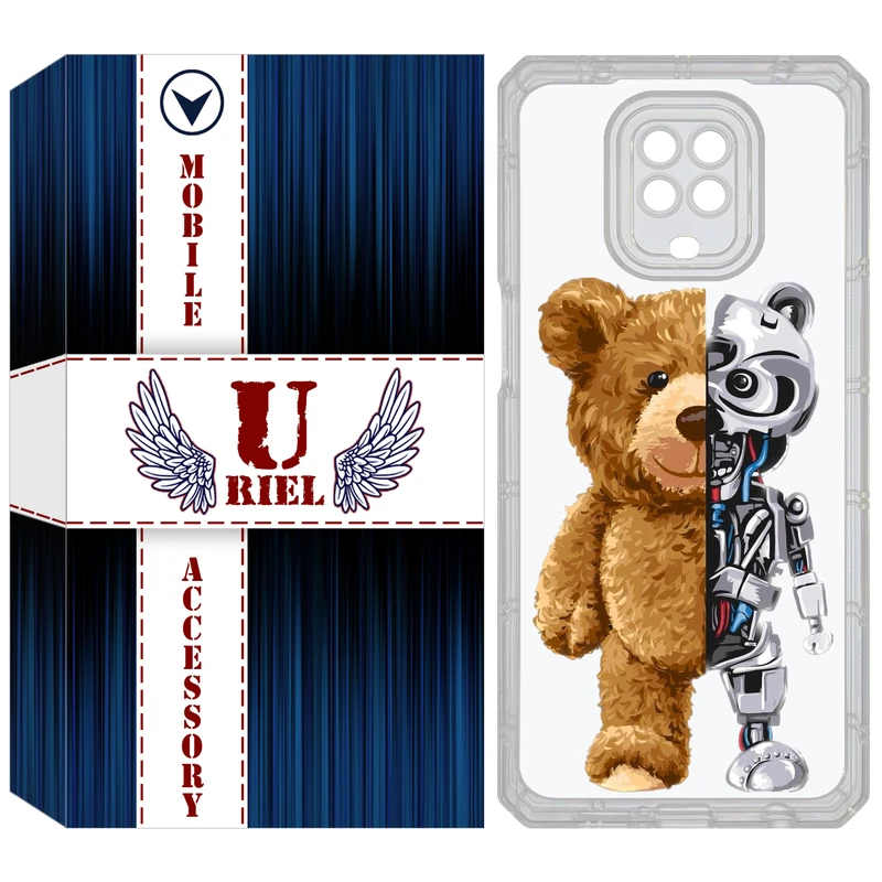 کاور یوریل مدل Clear کد 40 طرح خرس مناسب برای گوشی موبایل شیائومی Redmi Note 9S / Note 9 Pro / Note 9 Pro Max