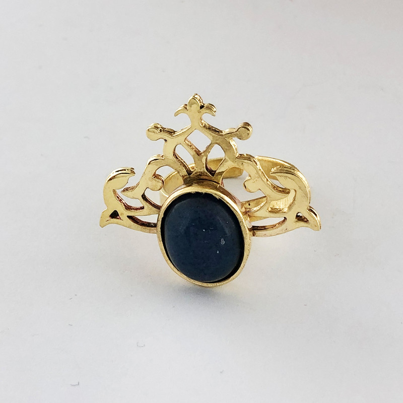 انگشتر زنانه گالری عزیزی طرح تاج مدل GZ99811