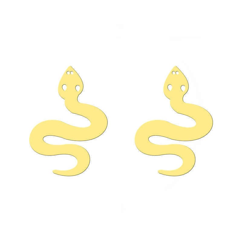 گوشواره طلا 18 عیار زنانه کرابو طرح مار مدل Kr5284