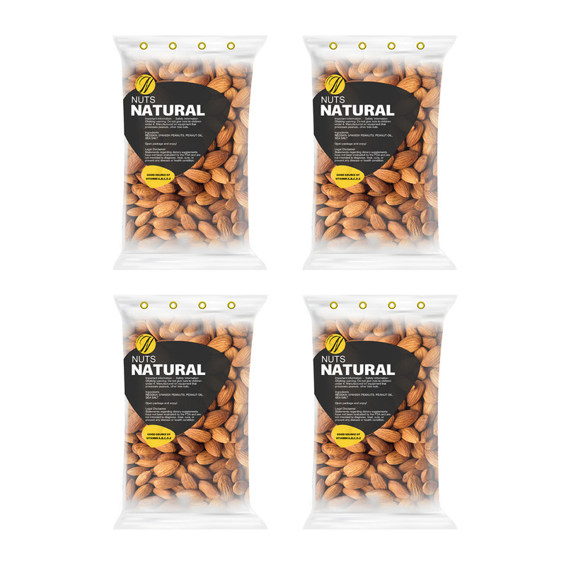 بادام درختی شور نچرال - 250 گرم بسته 4 عددی 