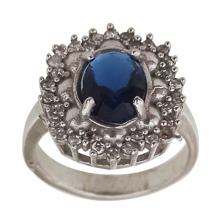 انگشتر نقره زنانه سلین کالا مدل یاقوت کبود ce-za124