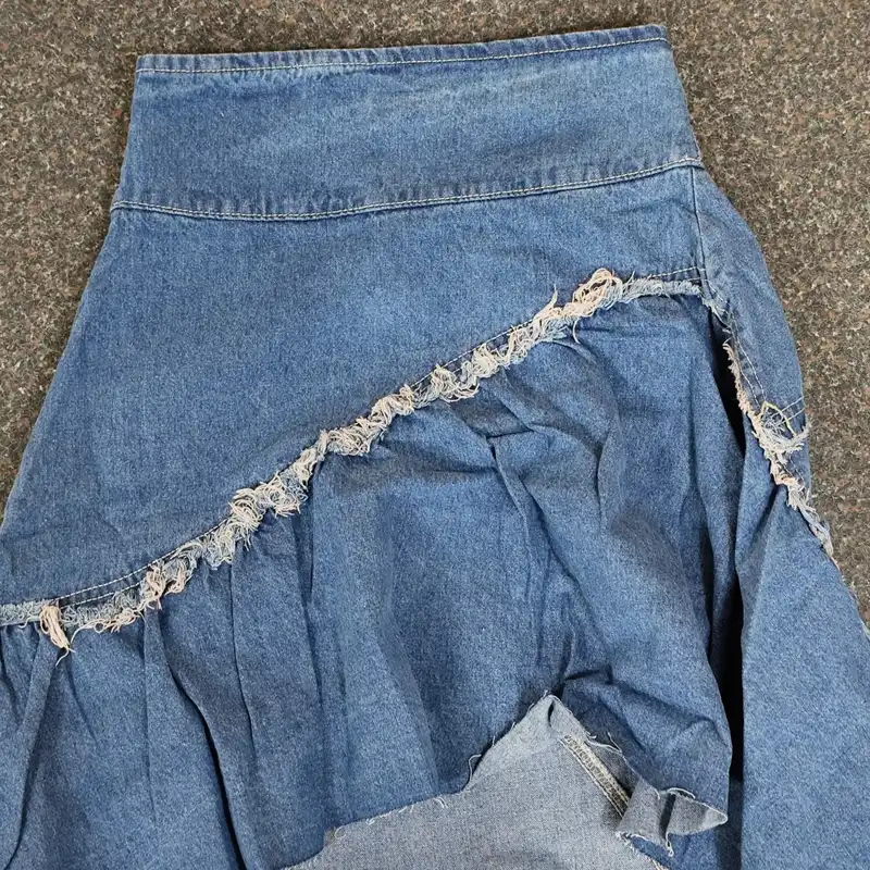 دامن کلوش زنانه مدل جین چین‌دار