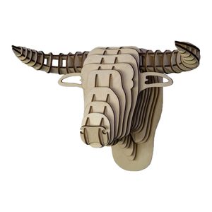 نقد و بررسی دیوارکوب مدل سردیس چوبی سه بعدی گاو کد T49 توسط خریداران