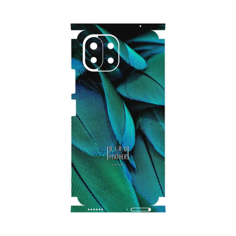 برچسب پوششی ماهوت مدل Green Feather-FullSkin مناسب برای گوشی موبایل شیائومی 11 Lite 5G NE