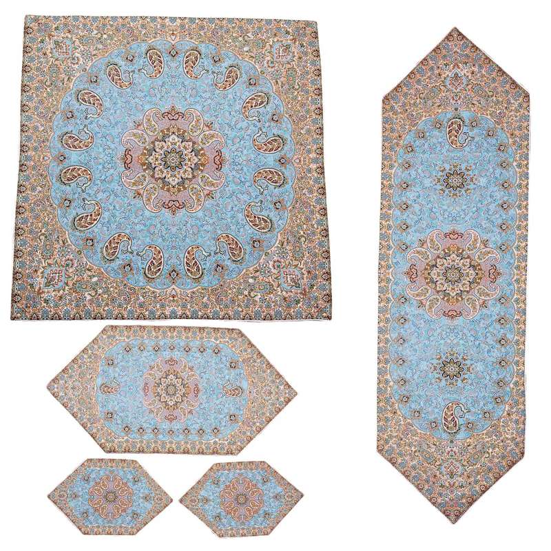 ست 5 تکه رومیزی ترمه کد 1006