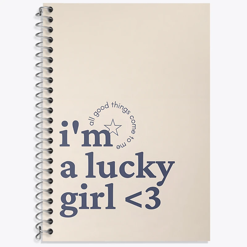 دفتر نت موسیقی 50 برگ خندالو طرح I'm A Lucky girl کد N4021