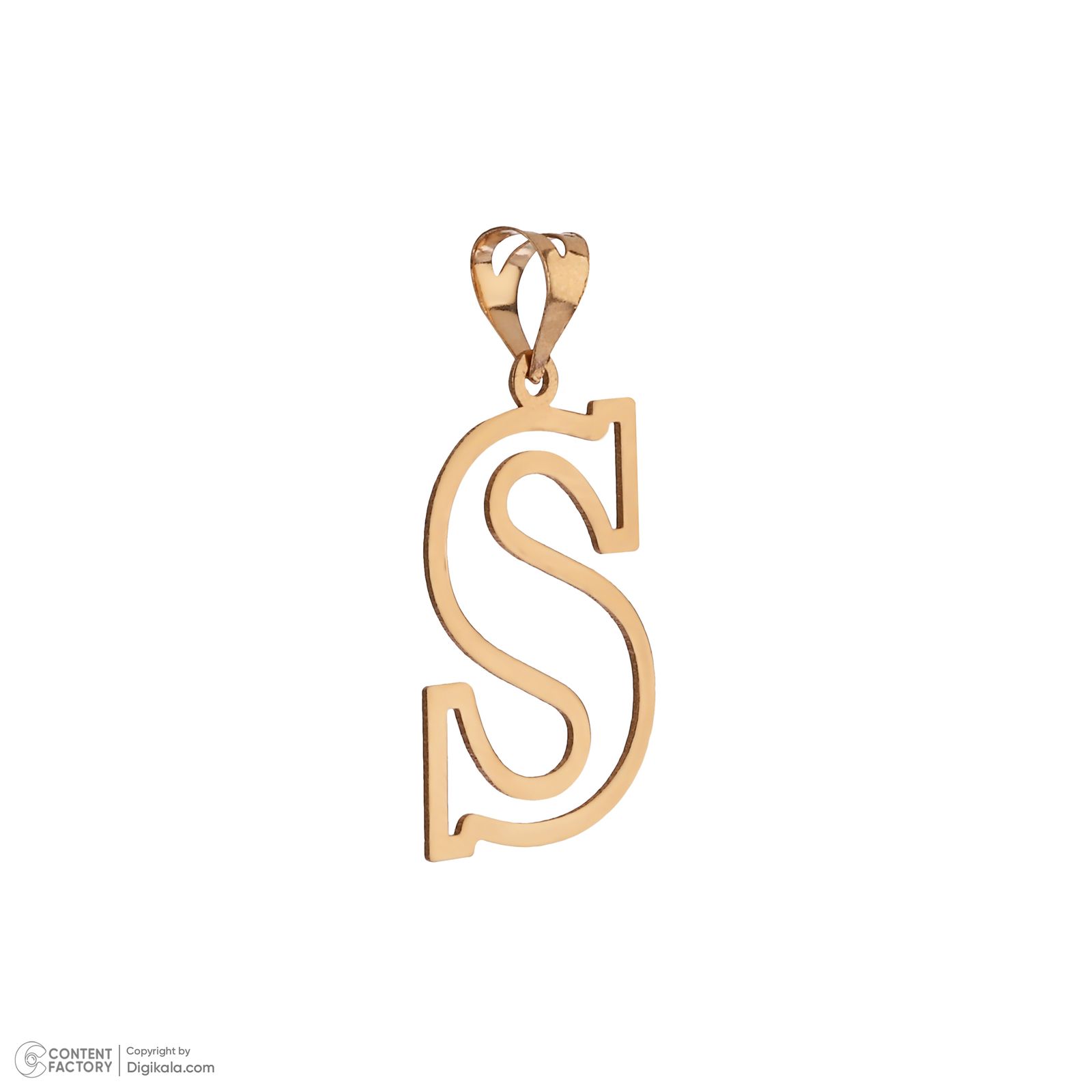 آویز گردنبند طلا 18 عیار زنانه مایا ماهک طرح S مدل MM2109 -  - 3