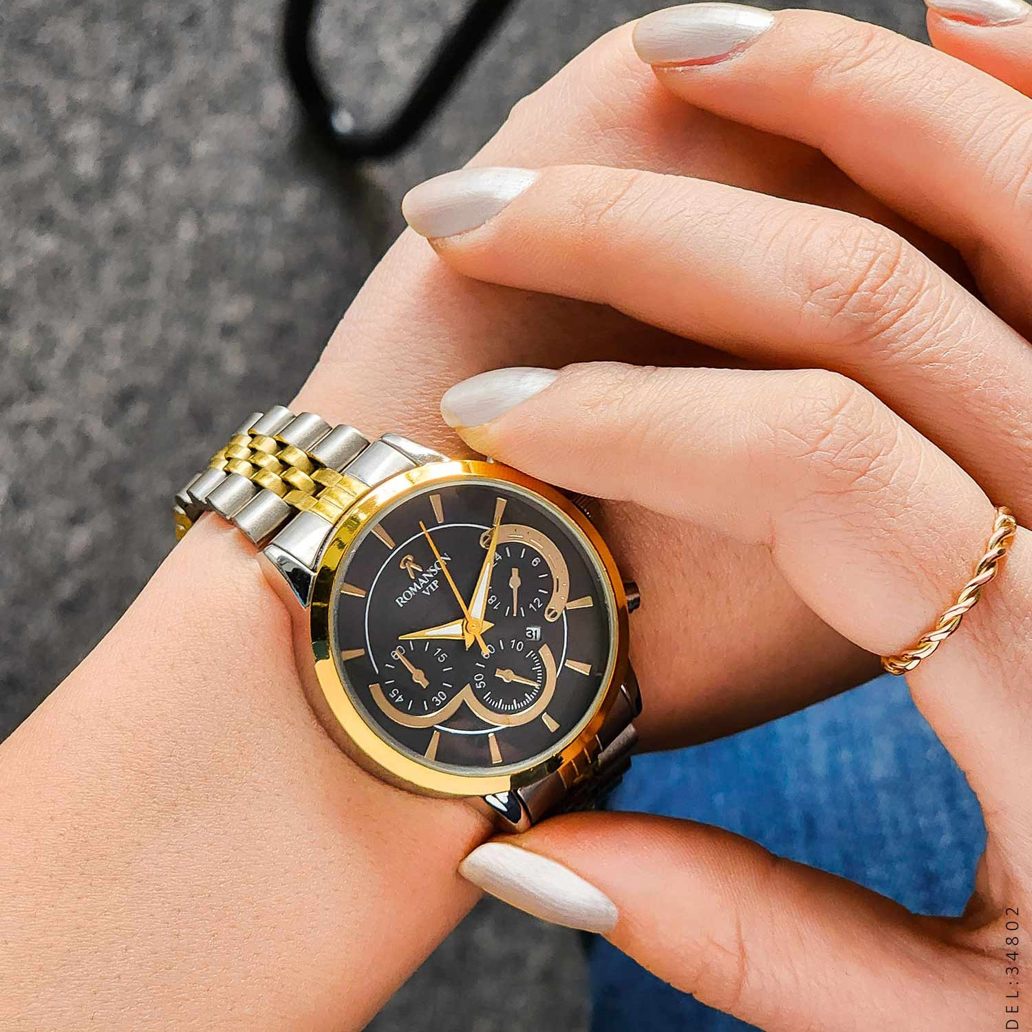 ساعت مچی عقربه ای زنانه مدل تک موتوره بند فلزی