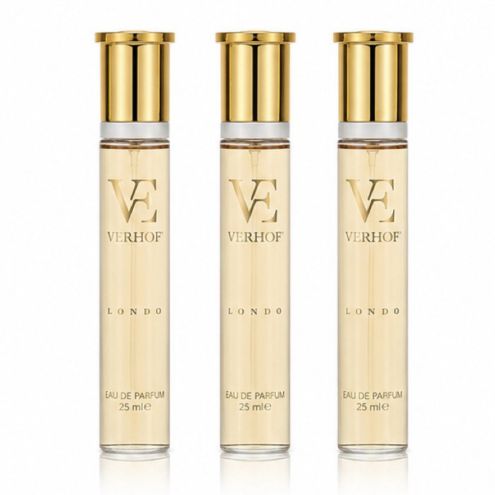 عطر جیبی زنانه ورهف مدل لندن حجم ۲۵ میلی لیتر بسته ۳ عددی
