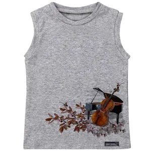 تاپ دخترانه 27 مدل Violin and Grand Piano Illustration کد MH831