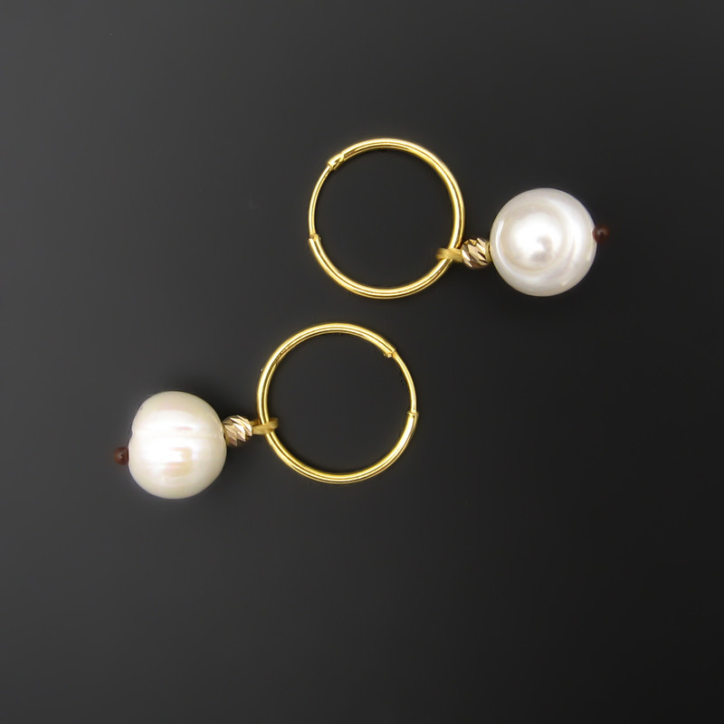 گوشواره طلا 18 عیار زنانه کاپانی مدل ke026