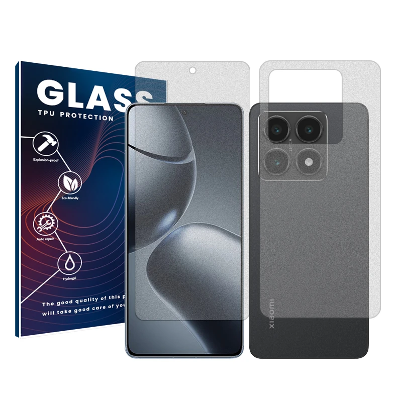 محافظ صفحه نمایش مات گلس مدل Resistant مناسب برای گوشی موبایل شیائومی 14T به همراه محافظ پشت گوشی 