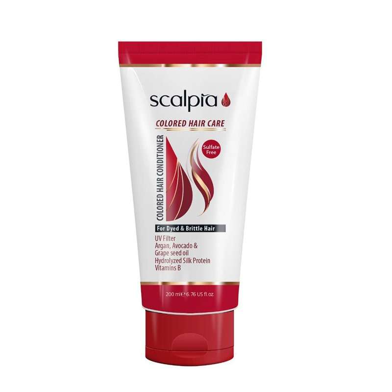 نرم‌کننده مو اسکالپیا مدل روغن آرگان مناسب موهای رنگ شده حجم 200 میلی‌لیتر