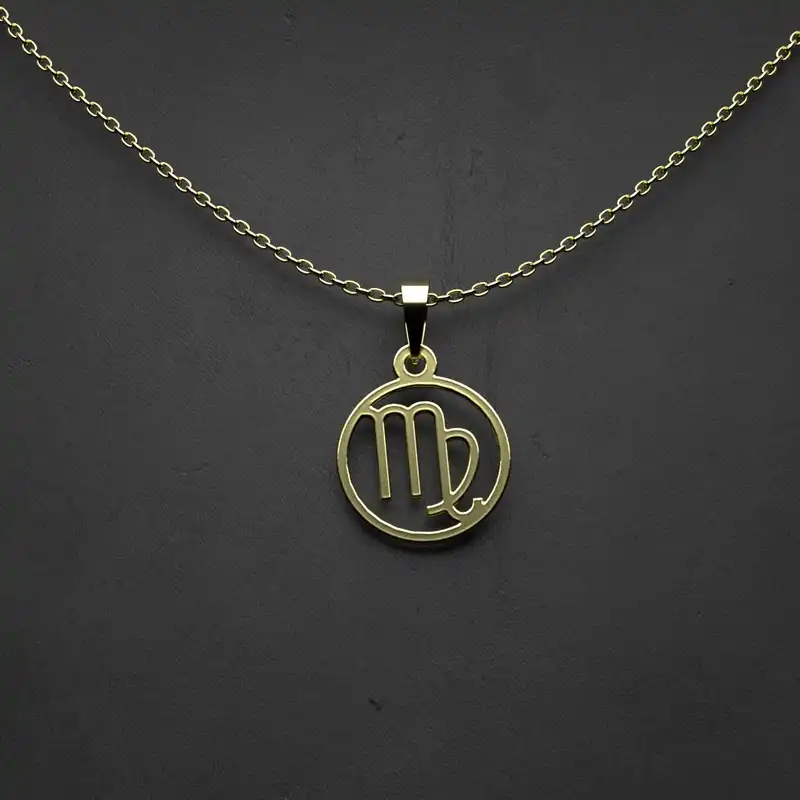 گردنبند طلا 18 عیار زنانه مدوپد مدل نماد یونانی کد RR1016