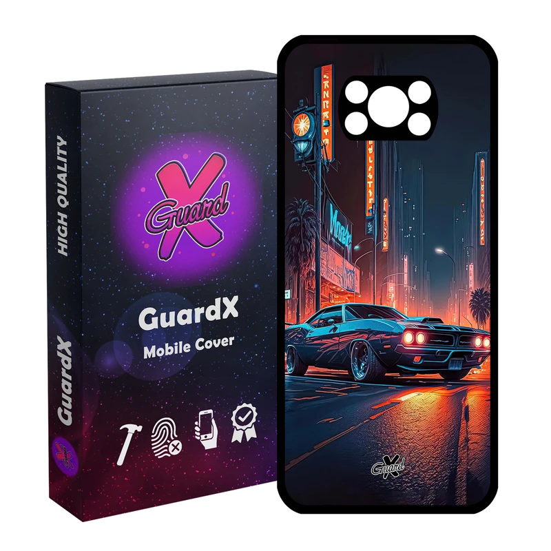 کاور گارد ایکس طرح ماشین مدل Glass10609 مناسب برای گوشی موبایل شیائومی Poco X3 NFC/Poco X3/Poco X3 Pro