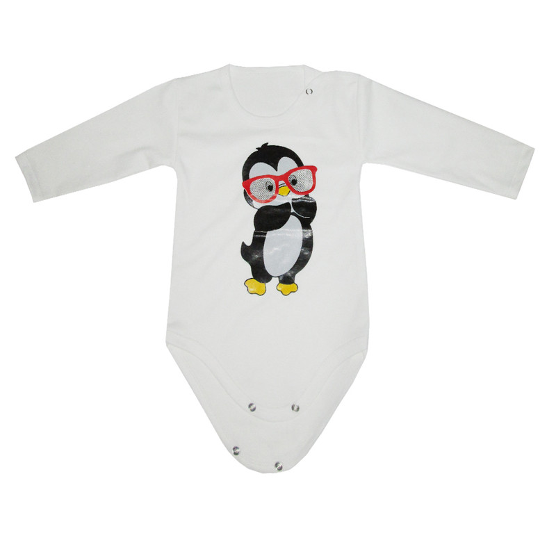 ست 3 تکه لباس نوزادی مدل پنگوئن