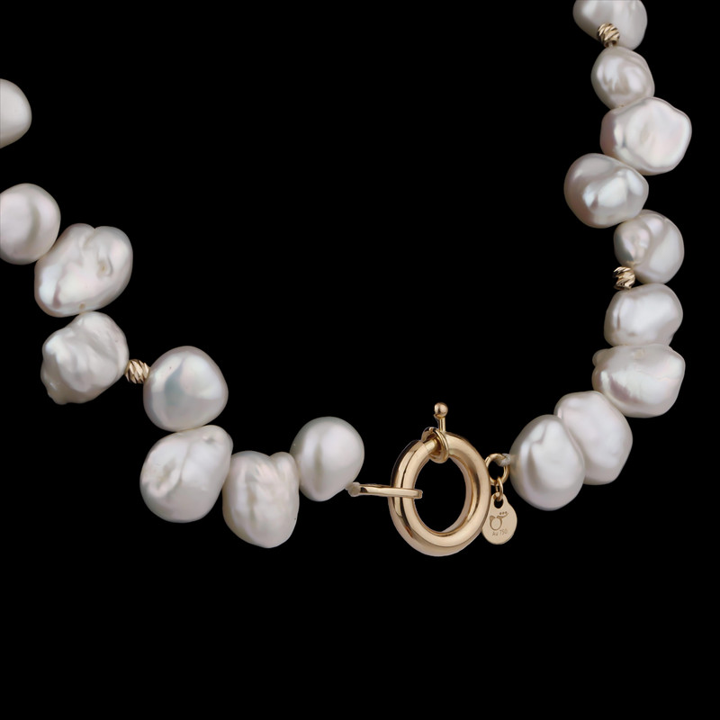 گردنبند طلا 18 عیار زنانه گالری شیدا مجد مدل قفل مدبر و البرنارد باروک