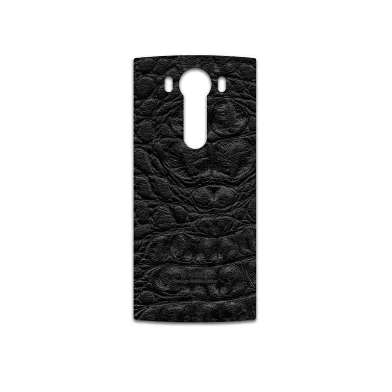 برچسب پوششی ماهوت مدل Black-Crocodile-Leather مناسب برای گوشی موبایل ال جی V10