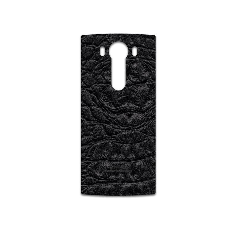 برچسب پوششی ماهوت مدل Black-Crocodile-Leather مناسب برای گوشی موبایل ال جی V10