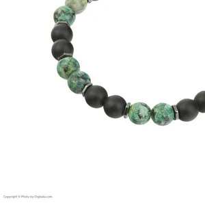 دستبند مردانه مدل فیروزه آفریقایی طرح جنگل