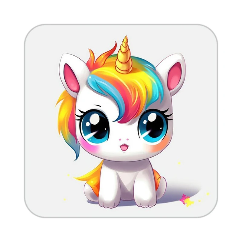 زیر لیوانی کاکتی طرح اسب تک شاخ و یونیکورن مدل mp29927