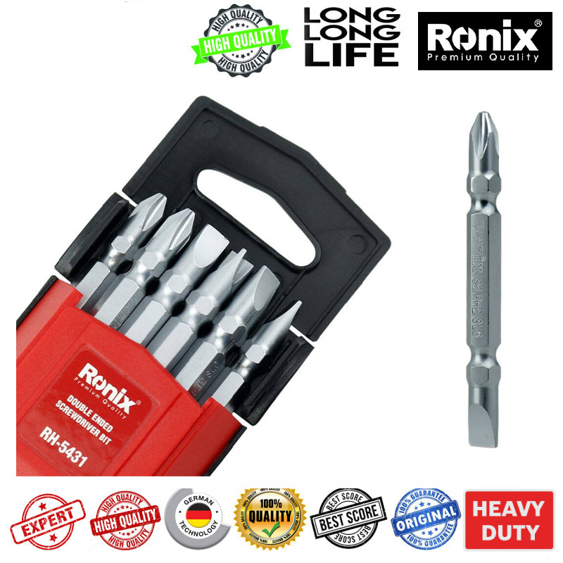 سرپیچ گوشتی یک سر چهر سو یک سر دو سوی رونیکس مدل RH5431 مجموعه 10 عددی